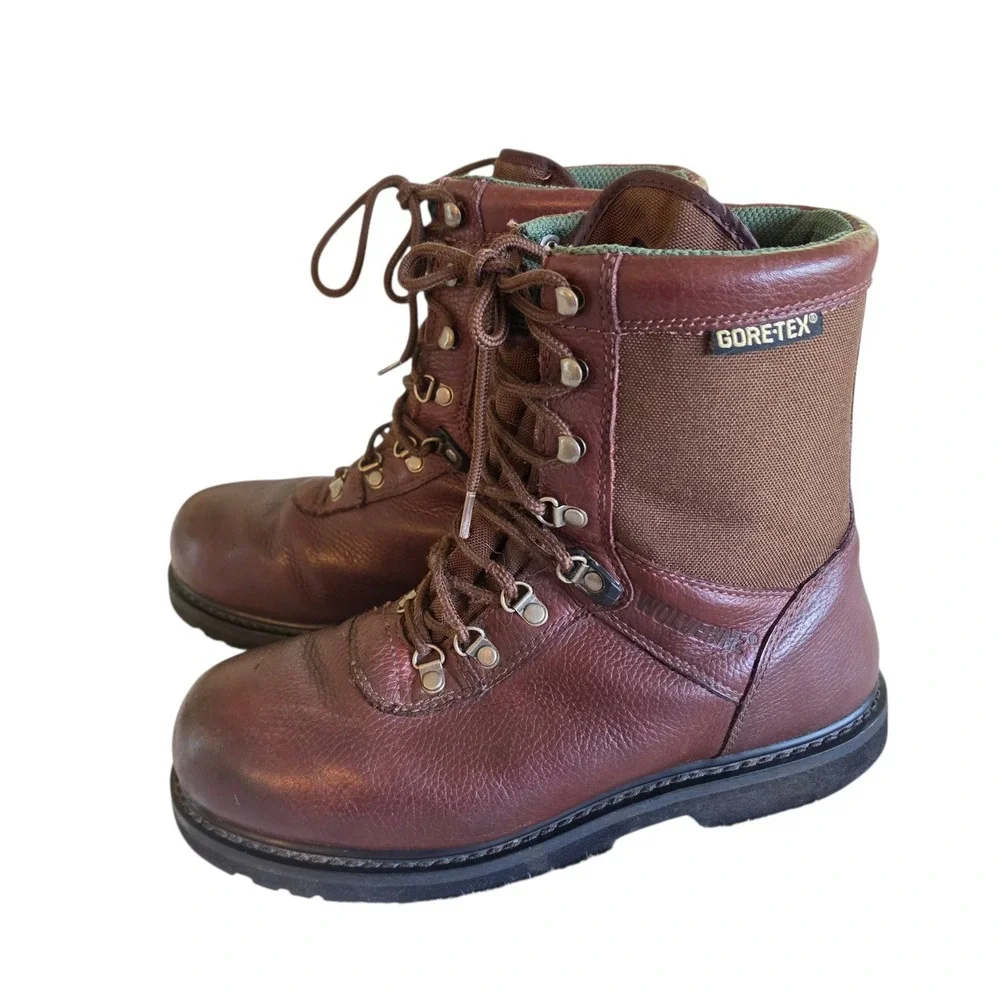Wolverine Gore-Tex Mens 10.5 Brown Leather Waterproof Hunting Hiking Boots